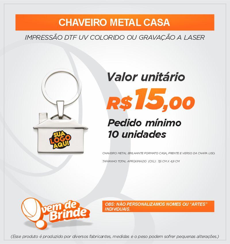 Chaveiro Metal Casa