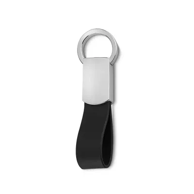 Chaveiro Metal Com Couro