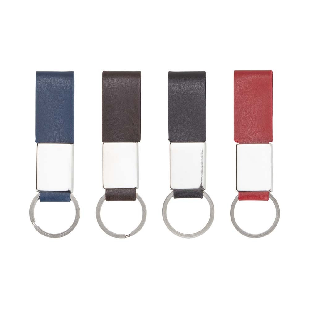 Chaveiro Metal com Couro Sintético