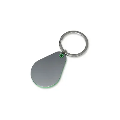 Chaveiro Metal Com Detalhe Plastico Verde
