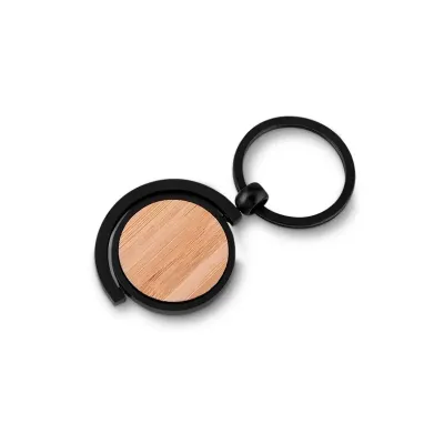 Chaveiro metal e bambu personalizado