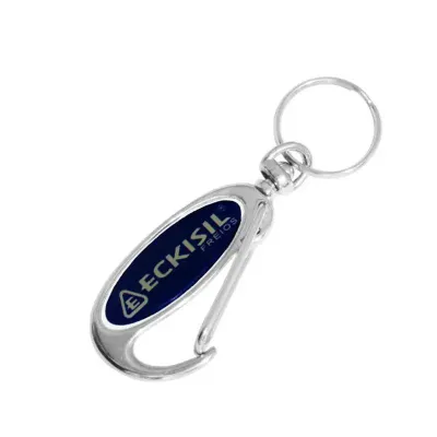 Chaveiro Metalico Anzol Com Mosquetao