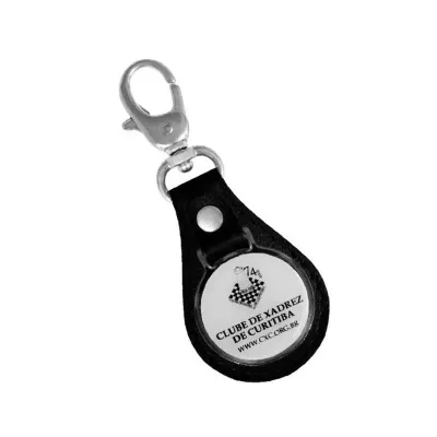 Chaveiro Metalico Com Couro