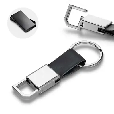 Chaveiro Personalizado em Couro e Metal