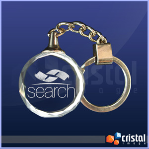Chaveiro Personalizado Redondo em Cristal