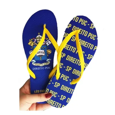 Chinelo azul personalizado
