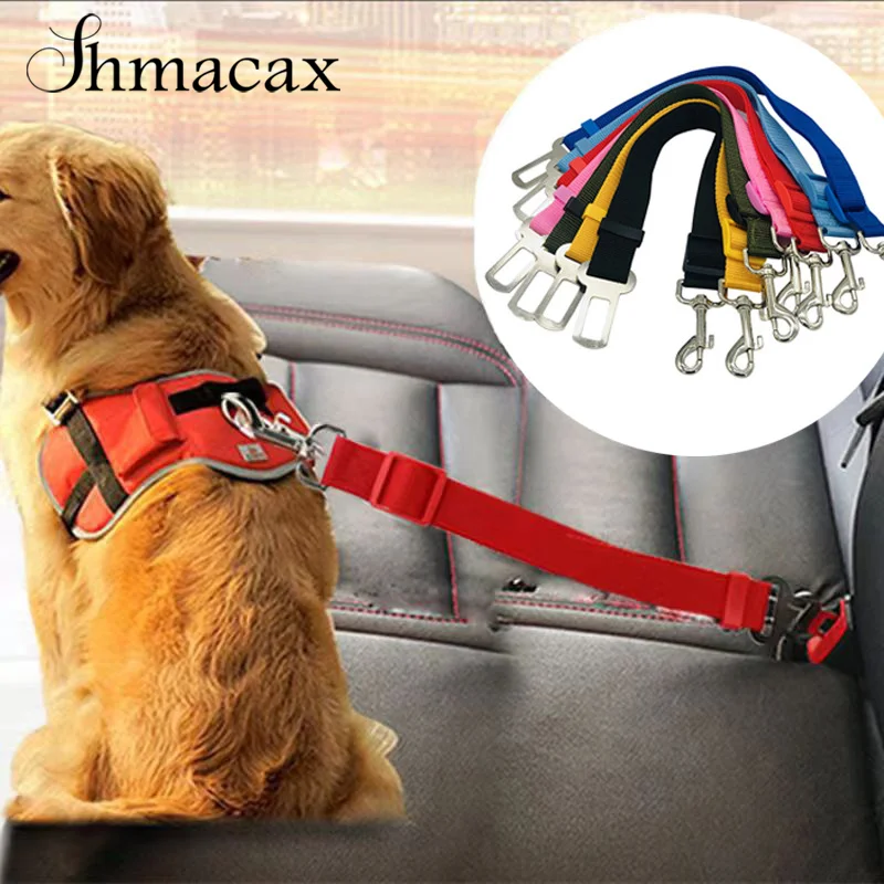 Cinto de Segurança Ajustável para Pets: Protetor de Viagem para Cães e Gatos com Coleira Breakaway
