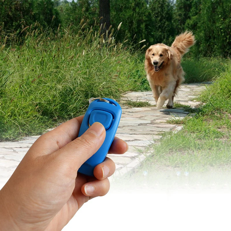 Clicker Portátil para Pets com Pulseira Ajustável - Treinamento Eficaz para Cães e Gatos