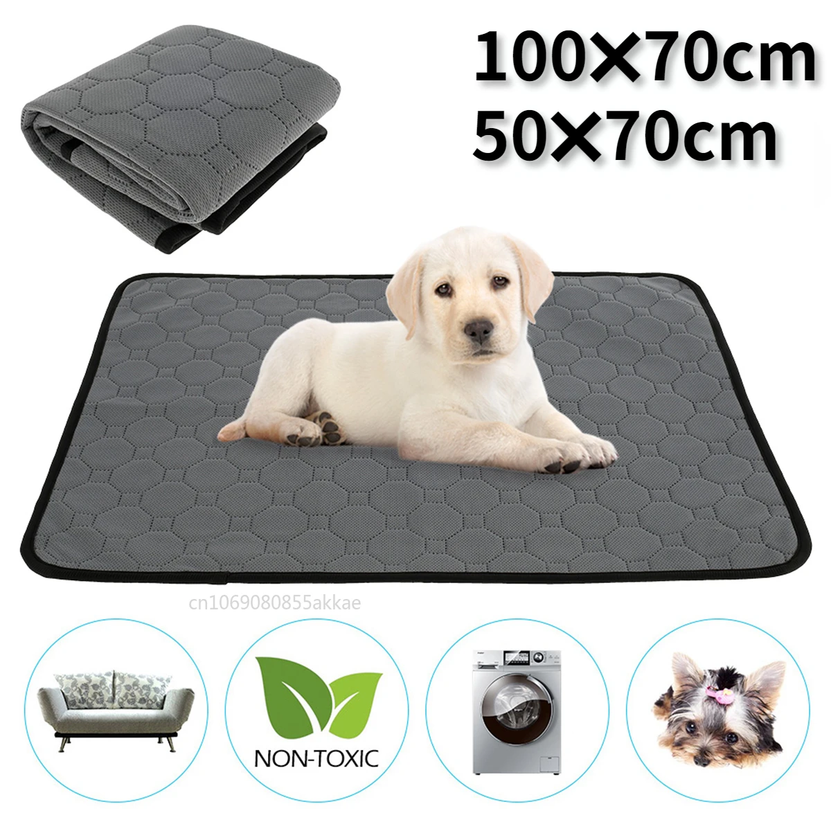 Cobertor Lavável para Cães: Fralda Absorvente Reutilizável e Esteira de Treinamento à Prova d'Água