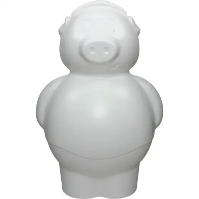 Cofrinho Porquinho Branco Plastico