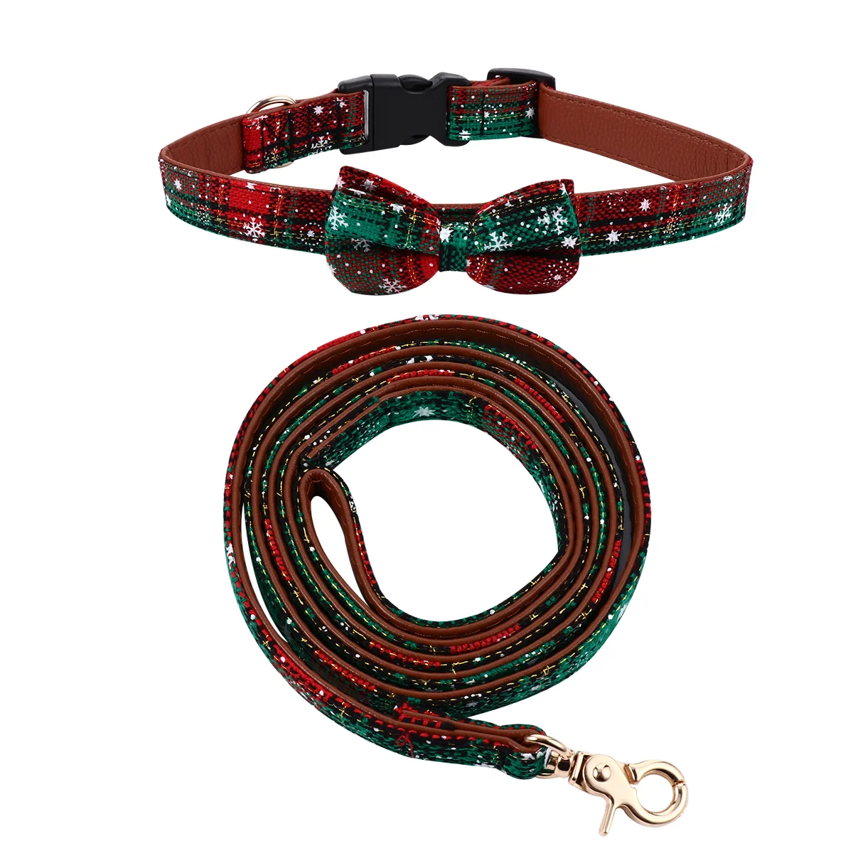 Coleira Ajustável para Animais de Estimação - 2 Peças de Trela para Cães - Ideal para o Natal e Suprimentos de Acessórios Pet
