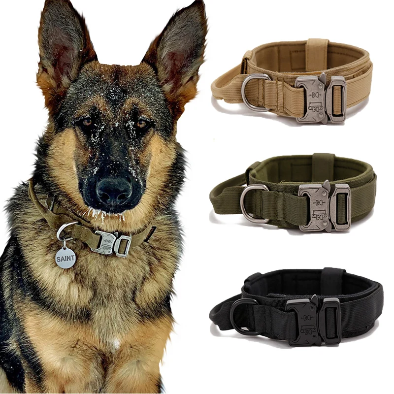 Coleira Militar Ajustável para Cães e Gatos - Treino, Controle e Conforto para Pets de Todos os Tamanhos