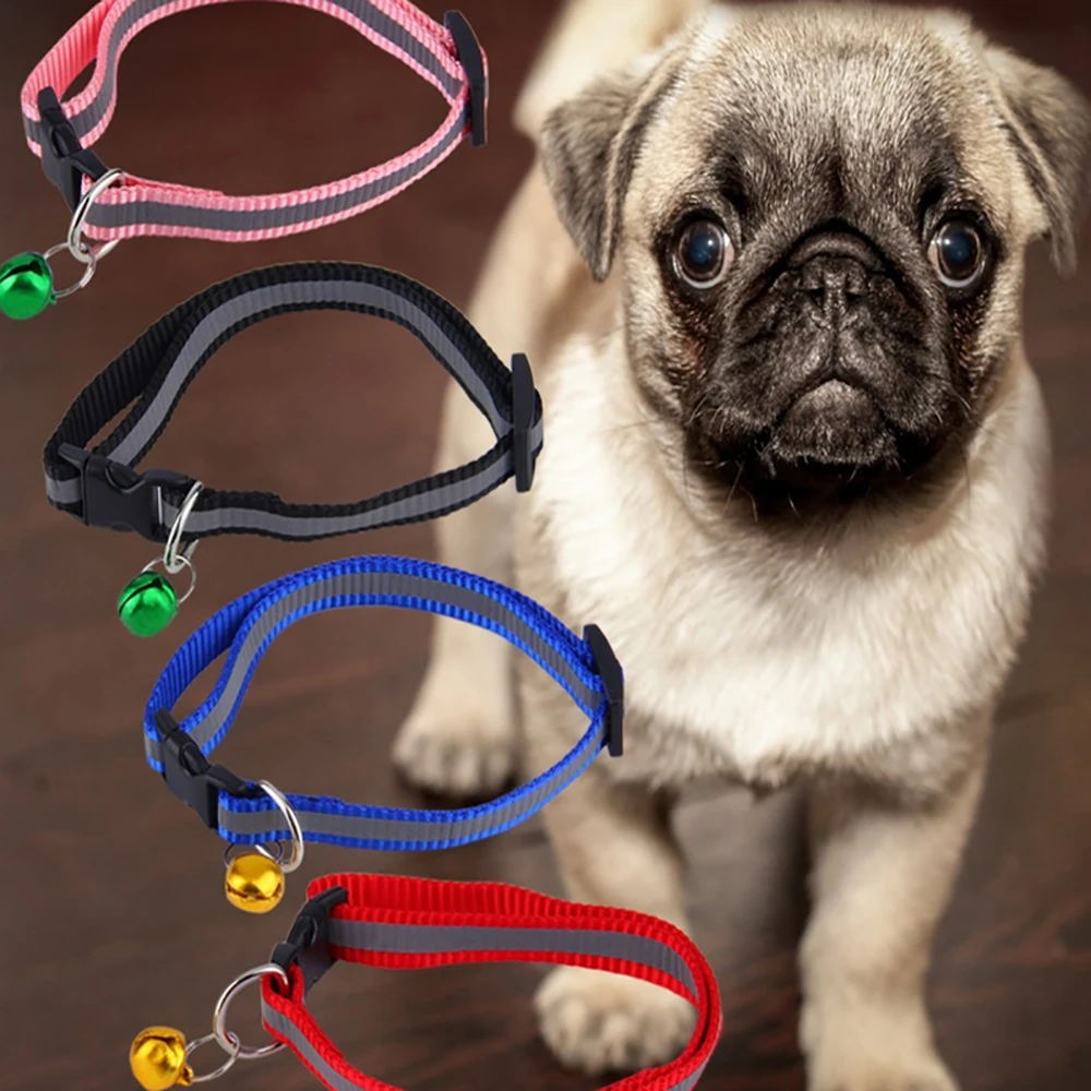 Coleira Reflexiva Patch com Campainha para Pets: Colar Luminoso Ideal para Gatos e Cães Pequenos da Teddy Bomei