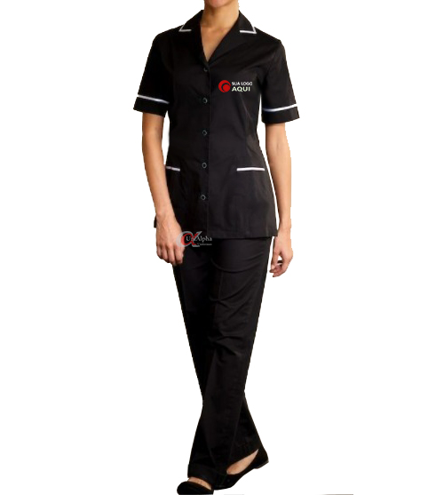 Colete para uniformes fardamentos de copeira, limpeza, faxina, recepção - kit 10 pçs