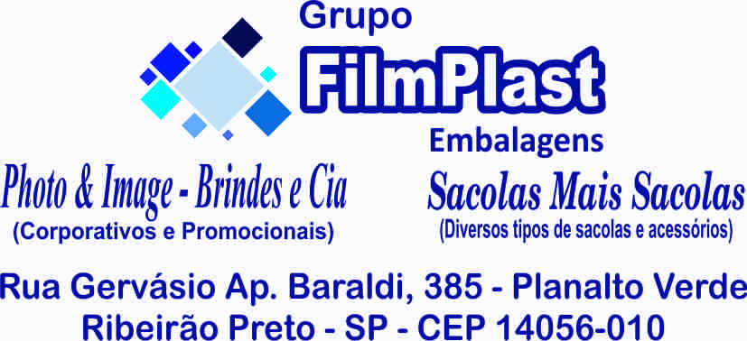 Sacola de plástico com alça cordinha personalizada — foto 2