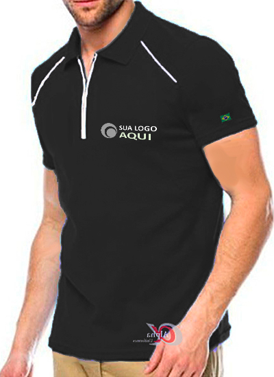 Comprar camisa para uniformes fardamentos modelo gola polo com bordado logotipo da empresa- kit 10 pçs