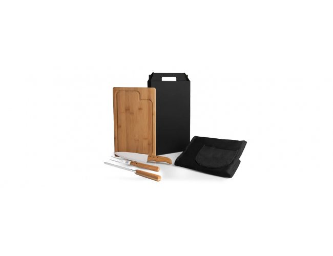 Conj. Para Churrasco Em Bambu/Inox Texas - 5 Pçs