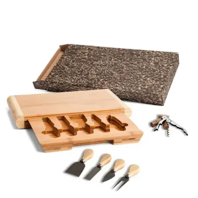 Conj Para Queijo Com Abridor de Vinho 6 Pcs