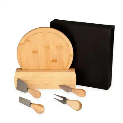 Conj. Para Queijo Em Bambu