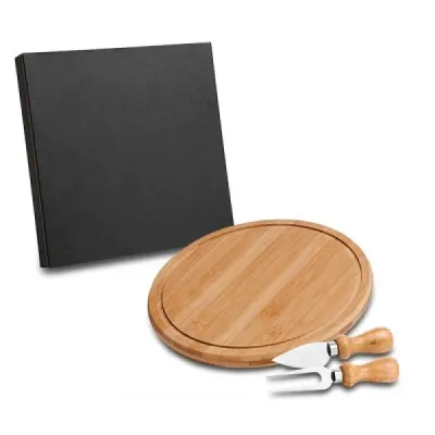 Conj Para Queijo em Bambu Inox 3 Pcs