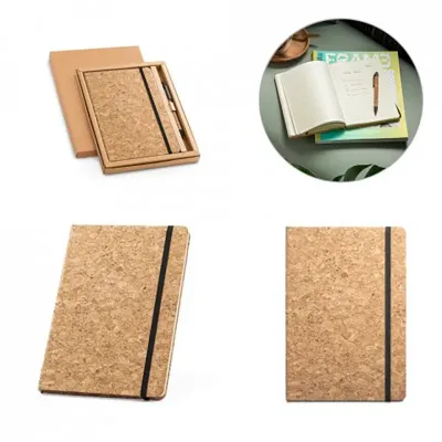 Conjunto Caderno a5 e Caneta Cortica Lnr53631