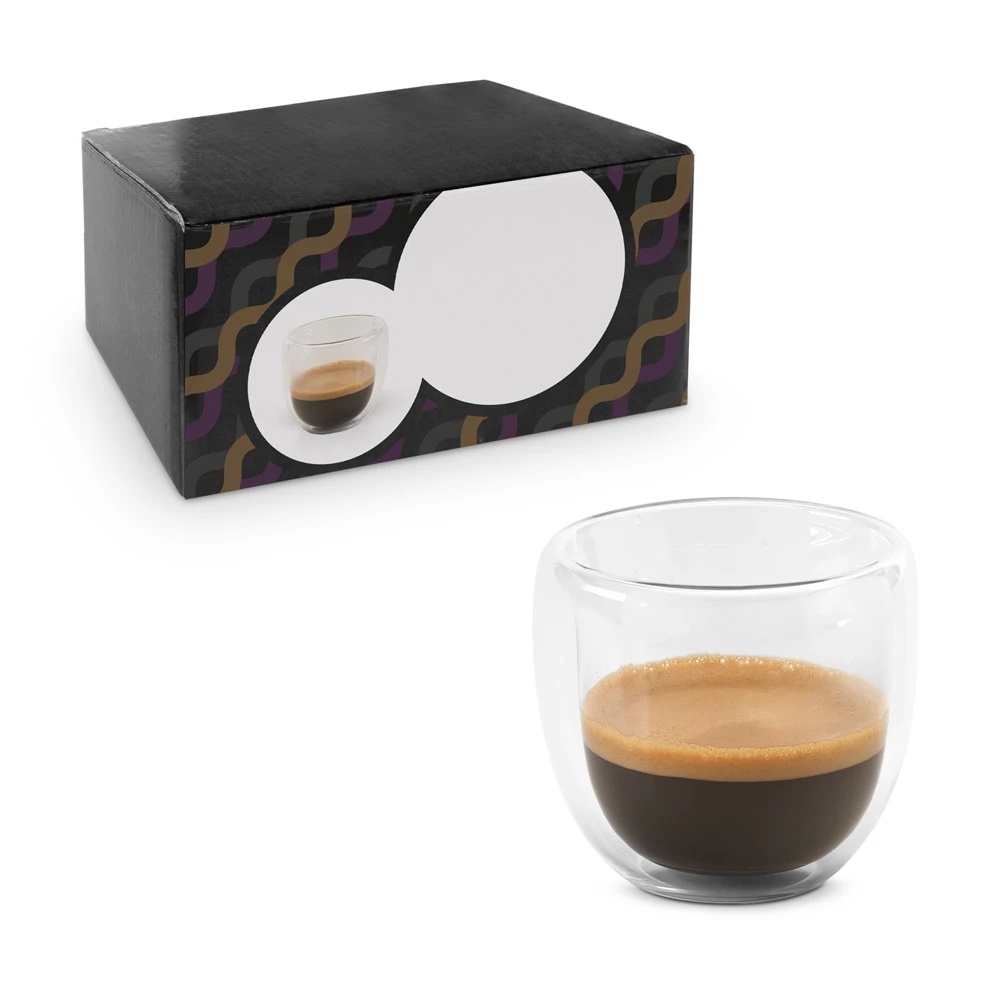 Conjunto de Café em Vidro Borossilicato 75ml