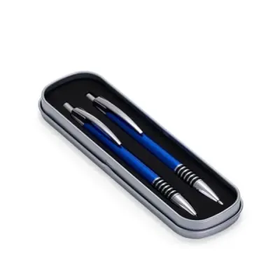 Conjunto de caneta e lapiseira - azul