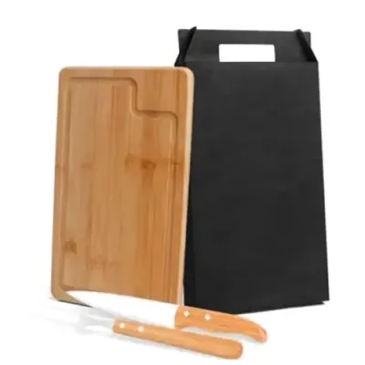 Conjunto Para Churrasco em Bambu Personalizado
