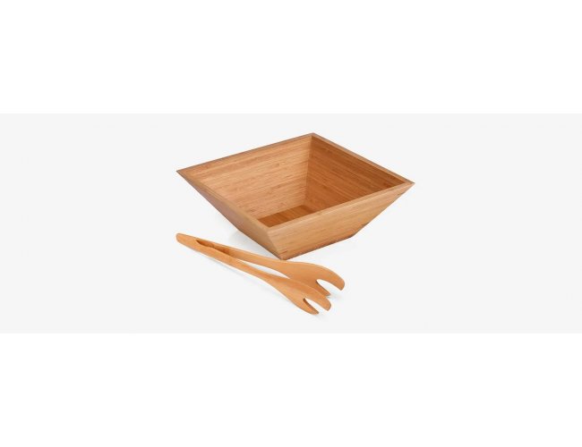 Conjunto Para Salada Em Bambu - 2 Pçs