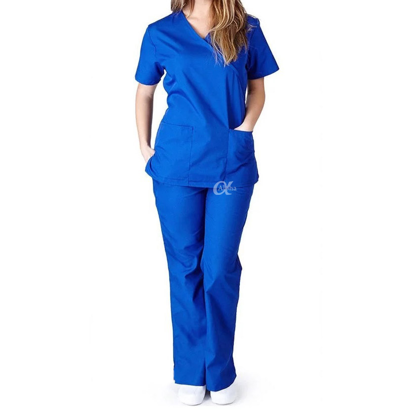 Conjunto Privativo Pijama Hospitalar Acinturado Transpassado - Kit 10 pçs