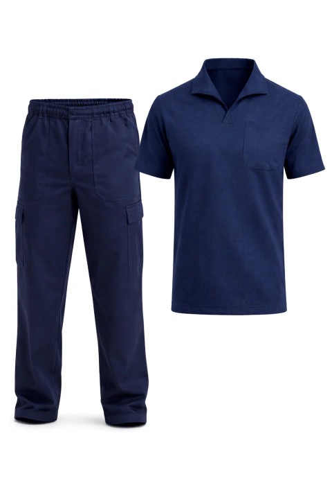 Conjunto Uniforme de Limpeza Gola Italiana - Uniformes Profissionais