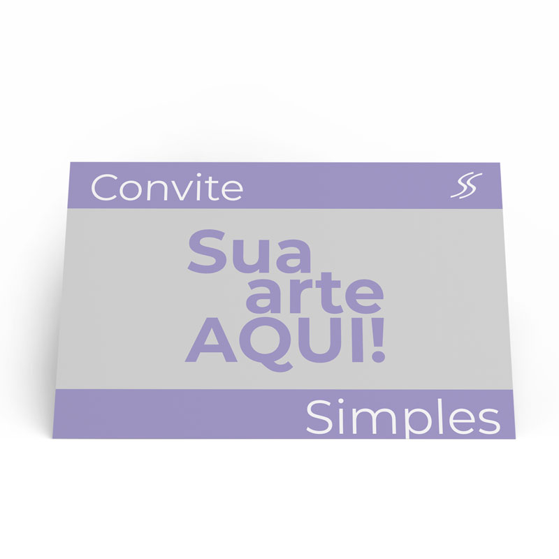Convite Aniversário Papel Branco