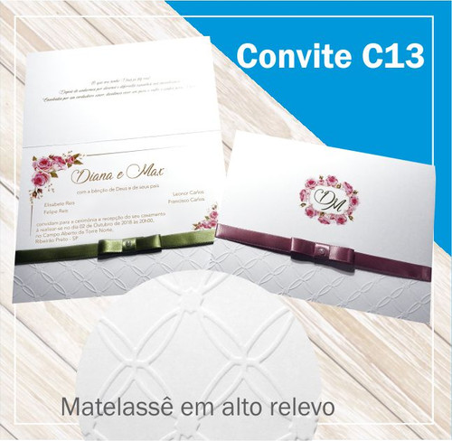 Convite C13 com matelassê