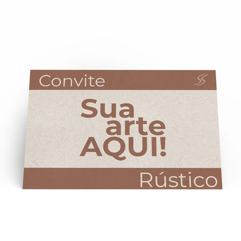 Convite Casamento Papel Rústico