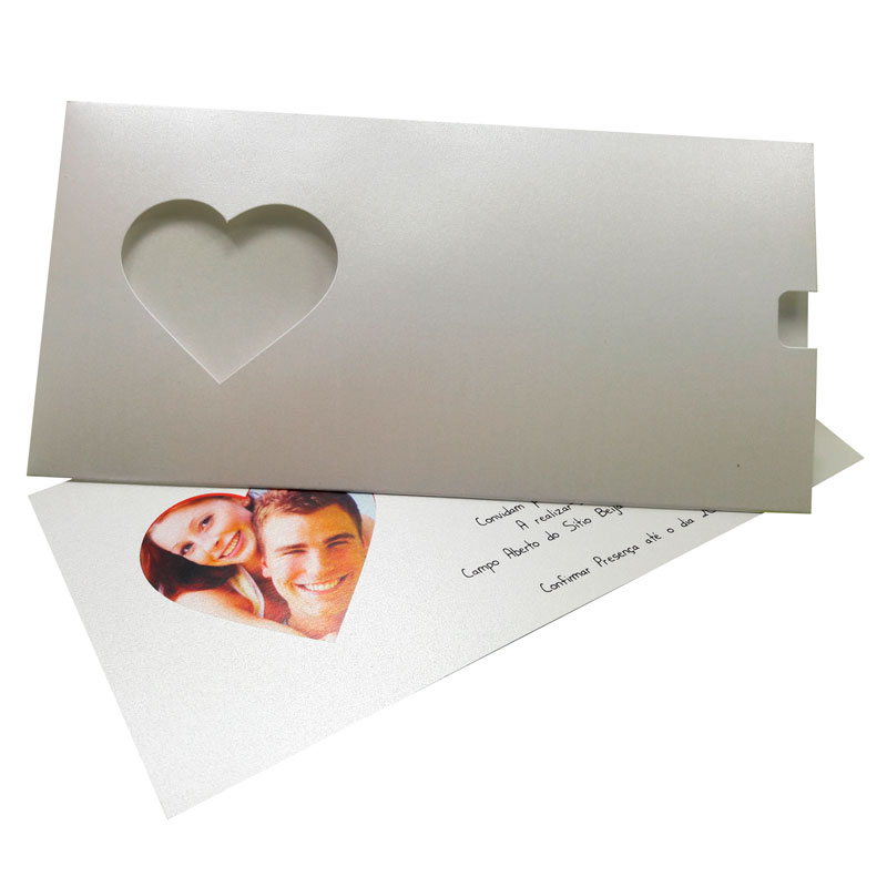 Convite de Casamento Coeur