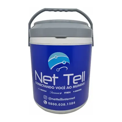 Cooler Para 12 Latas Branco e Cinza