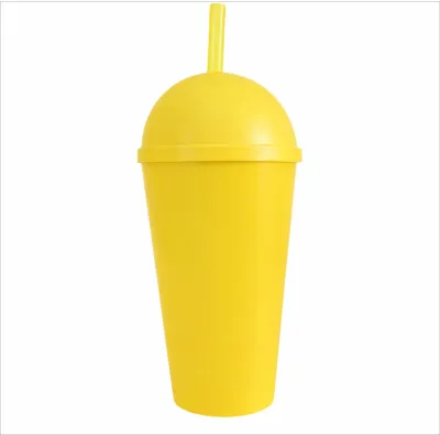 Copo 450 ml Com Tampa Bola e Canudo