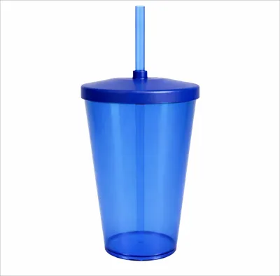 COPO 750 ML LISO COM TAMPA E CANUDO
