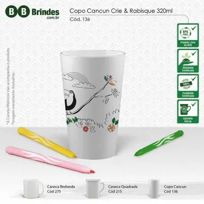 Copo Cancun 320 ml Crie Rabisque