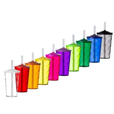 Copo Com Canudo 550ml