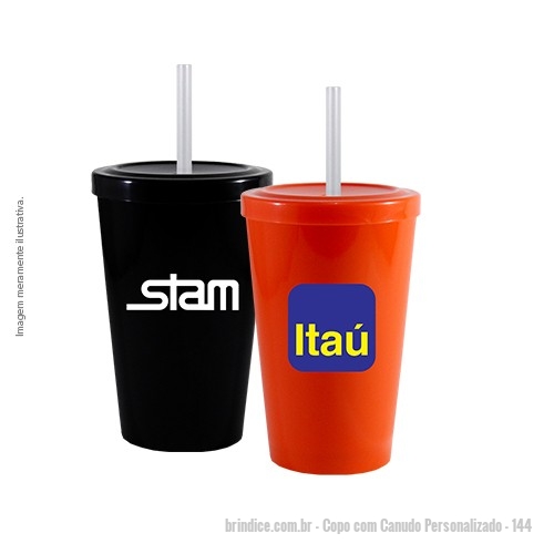 Copo Com Canudo Personalizado