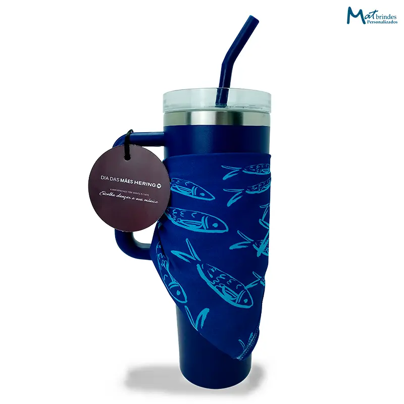 Copo com Lenço e etiqueta Personalizados