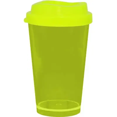Copo Cristal Mug Amarelo Neon 320ml Plastico