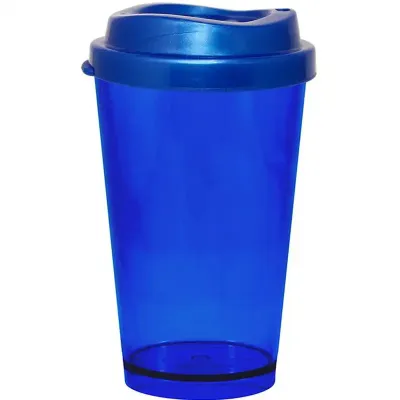 Copo Cristal Mug Azul 320ml Plastico