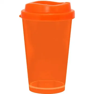 Copo Cristal Mug Laranja Neon 320ml Plastico