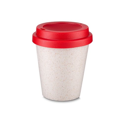 Copo de Fibra de Arroz 350ml Biodegradável com Tampa Personalizado