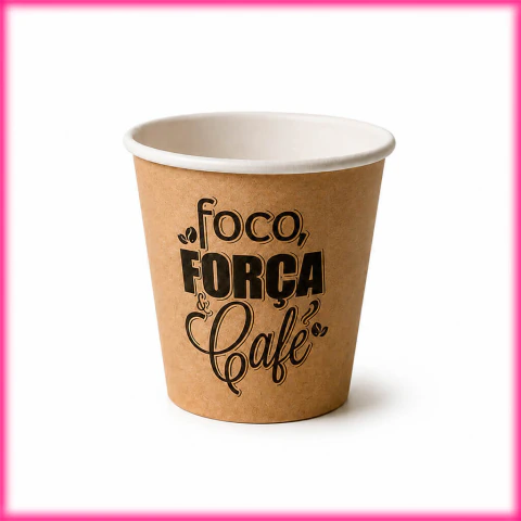 Copo de Papel Kraft Personalizado 100ml
