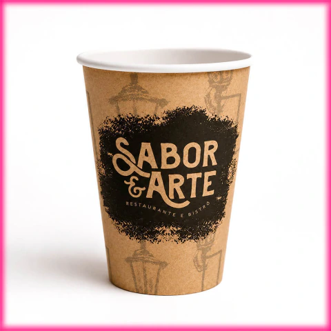 Copo de Papel Kraft Personalizado 180ml