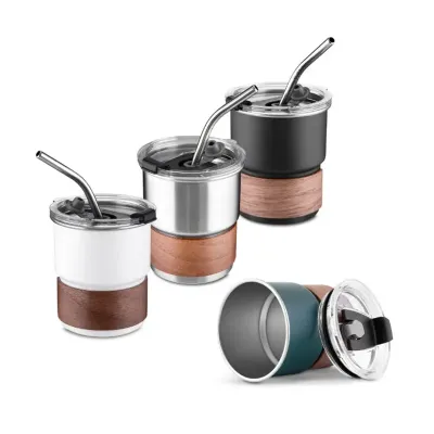 Copo de parede simples em aço inox 304 com capacidade 250ml - 1