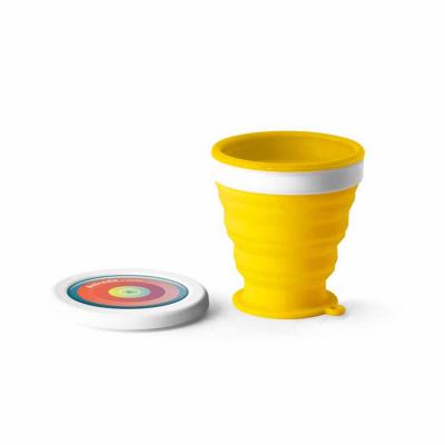 Copo de viagem dobrável 240 ml amarelo